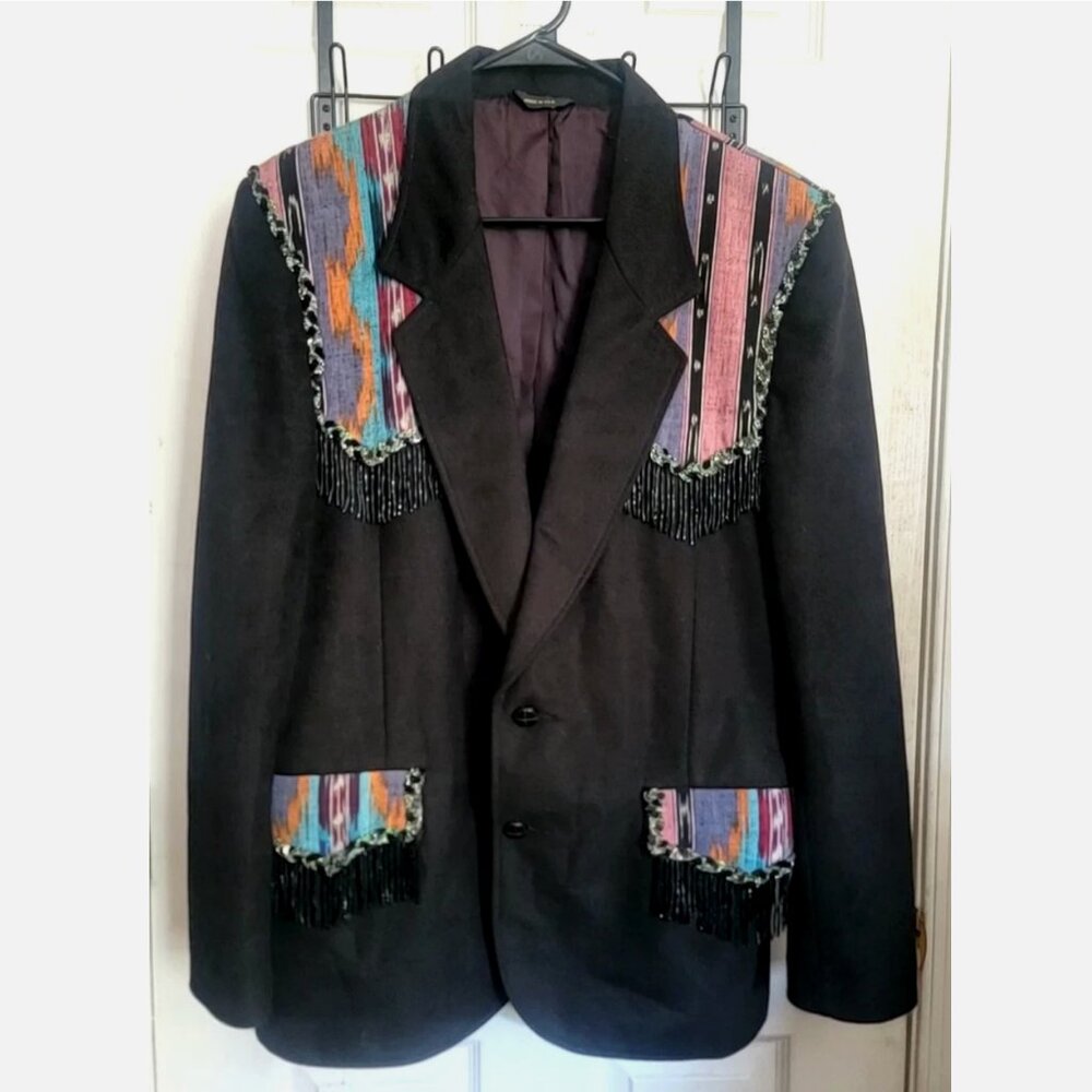 VTG Miller Stockman Western Living Blazer Southwestern Aztec Coat Jacket Men 42